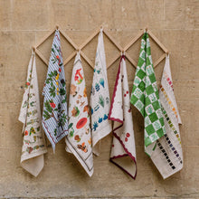 Load image into Gallery viewer, Organic Cotton Tea Towel - 15th Century Illustrated Herbs