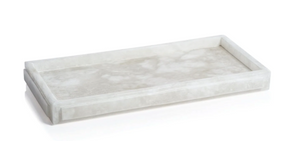 Côte d'Azur Alabaster Vanity Tray, 14 x 7 x 1.25