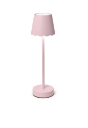 Pink LED Cordless Table Lamp with Scalloped Edge