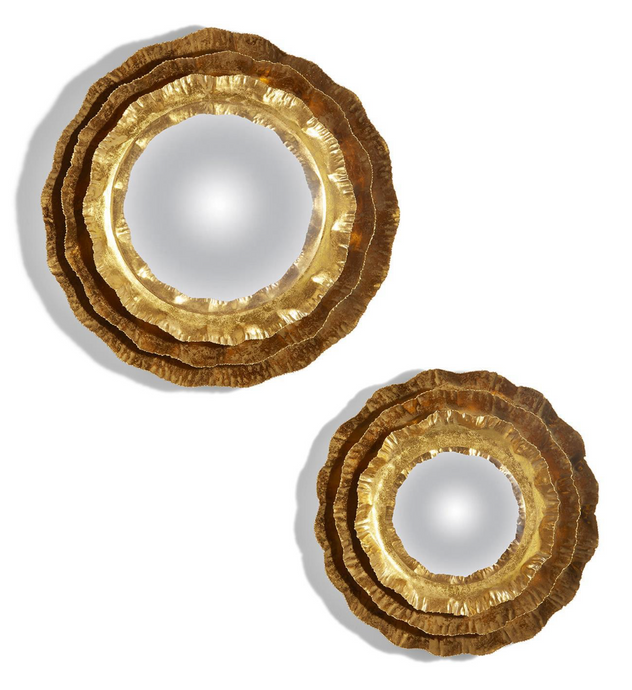 Golden Waves Reflection Wall Art