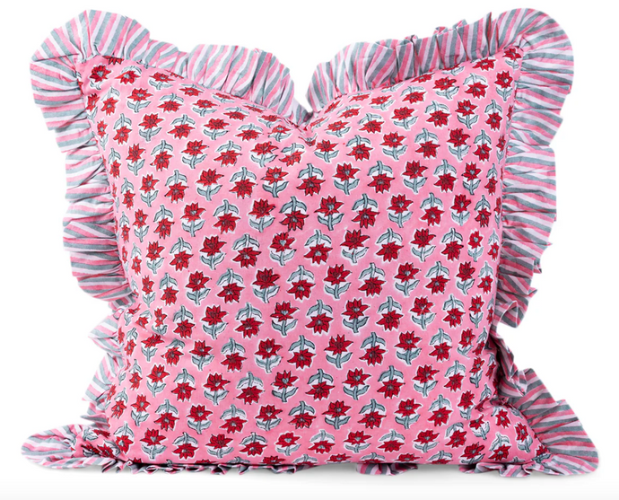 Ruffle Throw Pillow-Sabrina