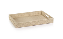 Load image into Gallery viewer, La Bocca Woven Raffia Serving Tray