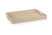 Load image into Gallery viewer, La Bocca Woven Raffia Serving Tray