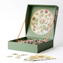Load image into Gallery viewer, 500-Piece Round Jigsaw Puzzle - Flower Clock