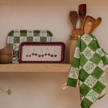 Load image into Gallery viewer, Organic Cotton Tea Towel - 15th Century Illustrated Herbs