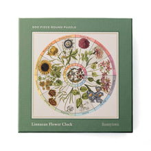 Load image into Gallery viewer, 500-Piece Round Jigsaw Puzzle - Flower Clock
