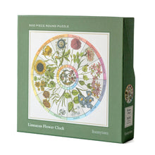 Load image into Gallery viewer, 500-Piece Round Jigsaw Puzzle - Flower Clock