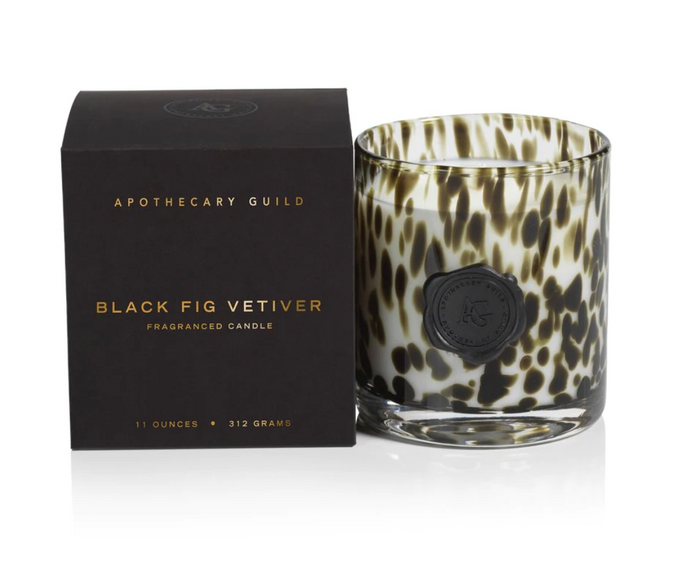 Opal Glass Candle Jar w/ Gift Box, Black Fig