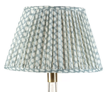 Load image into Gallery viewer, Light Blue Wicker Lampshade 12 in