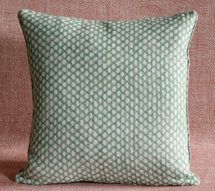 Green Wicker Pillow